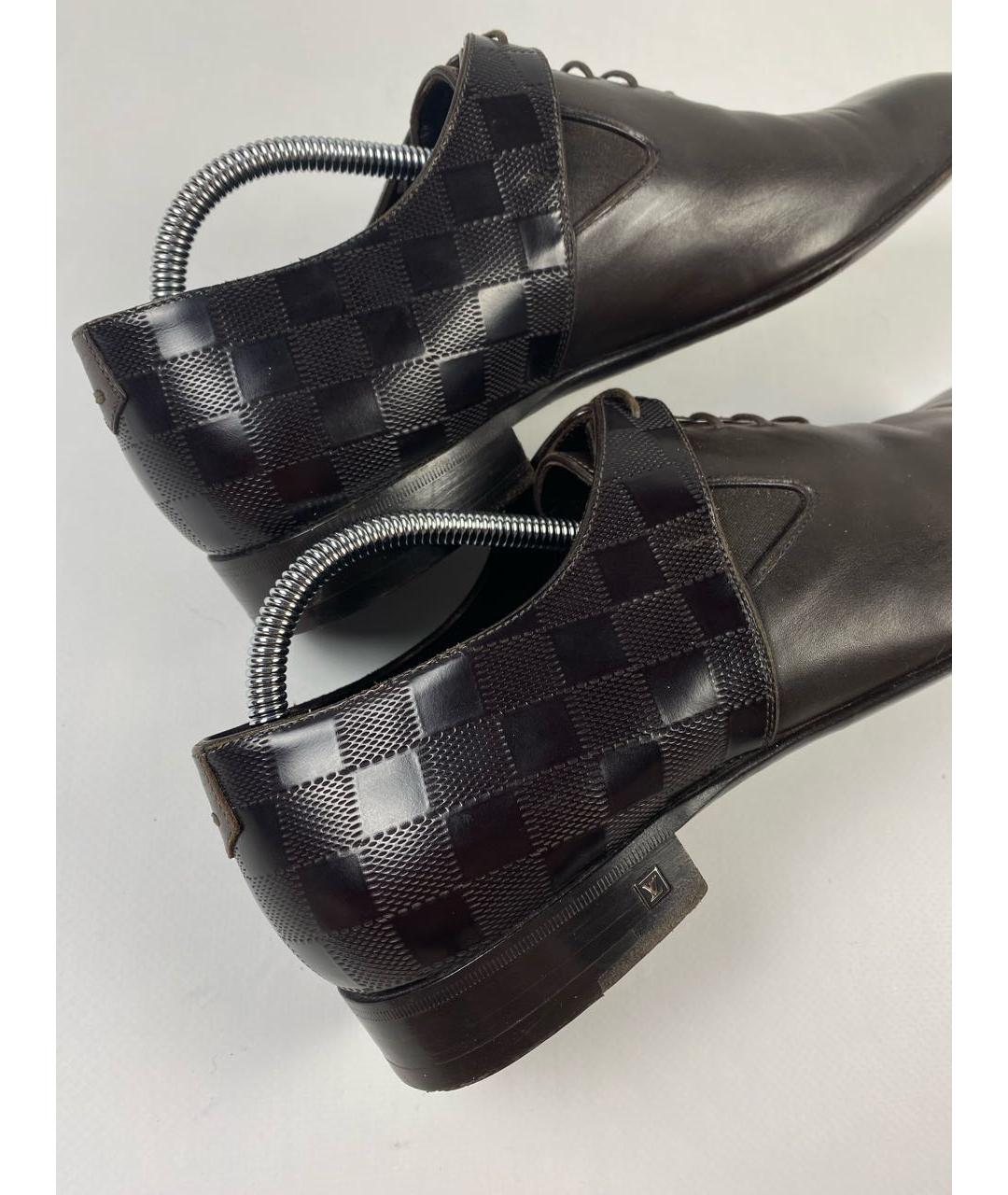 LOUIS VUITTON Коричневые кожаные туфли, фото 5