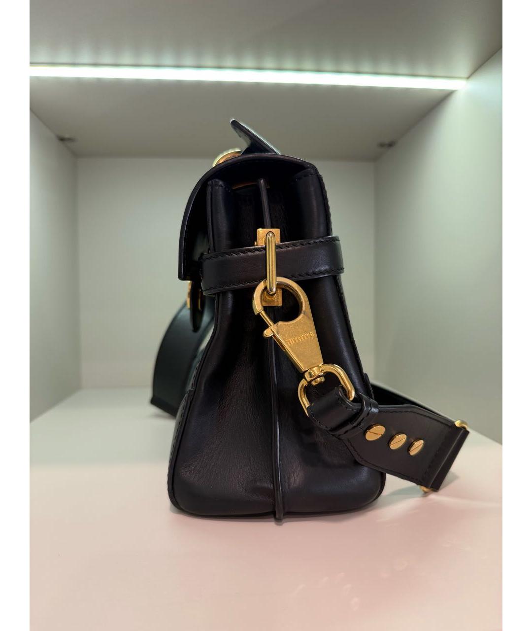 BALMAIN Черная кожаная сумка тоут, фото 6