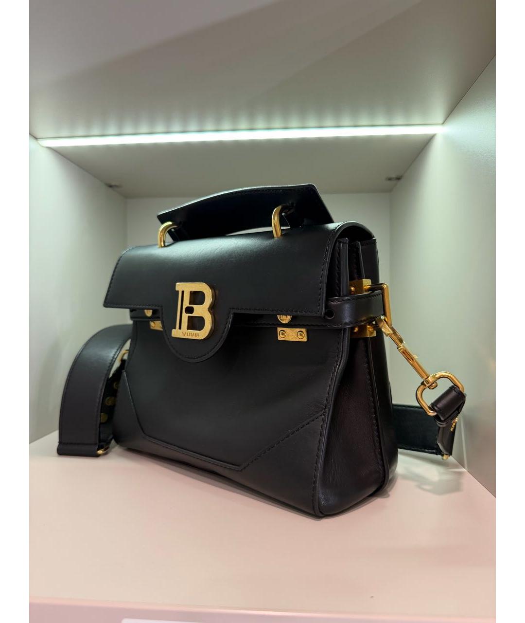 BALMAIN Черная кожаная сумка тоут, фото 7