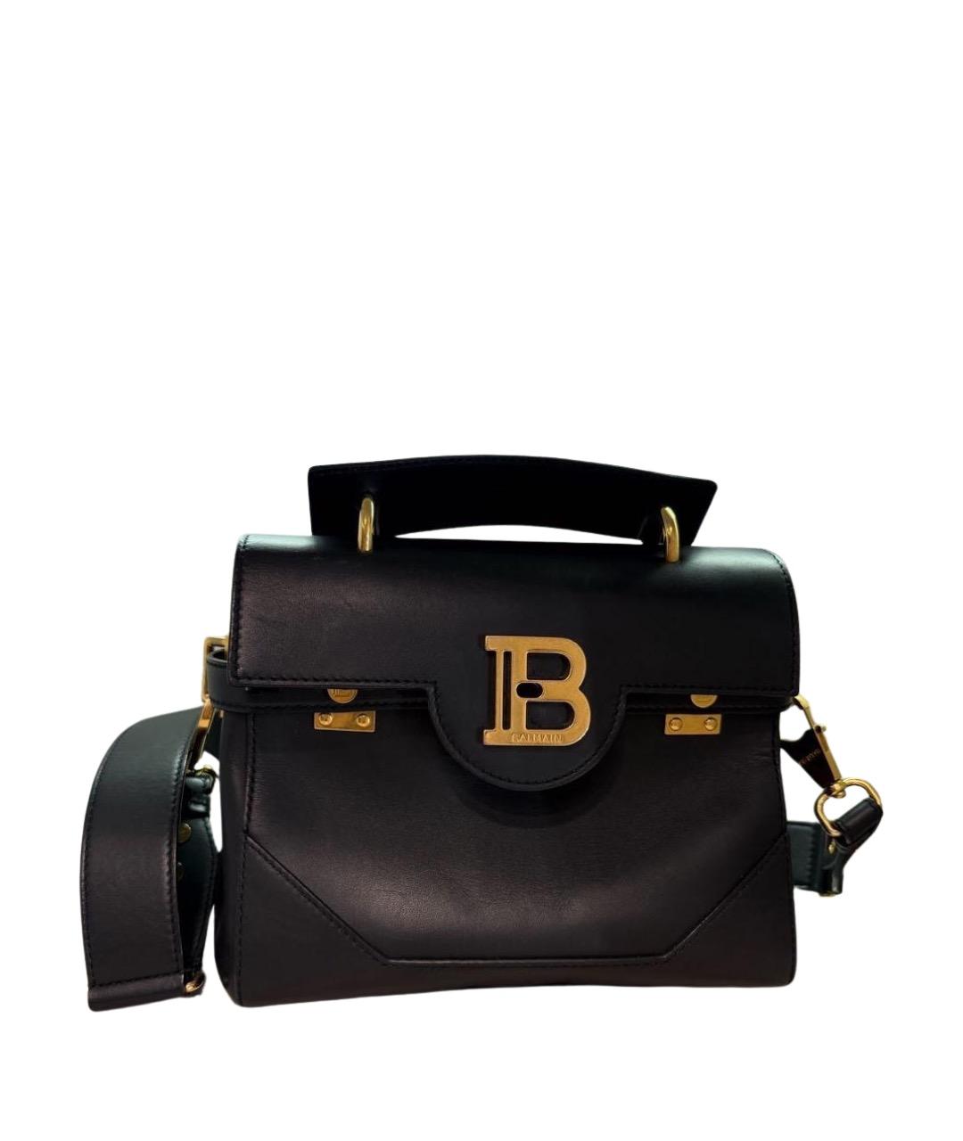 BALMAIN Черная кожаная сумка тоут, фото 1