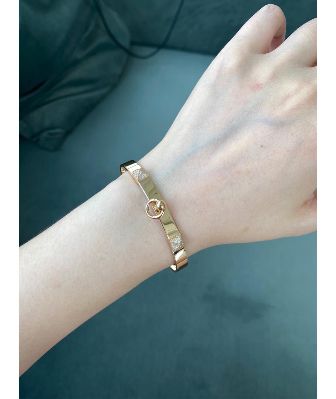 HERMES Золотой браслет из розового золота, фото 5