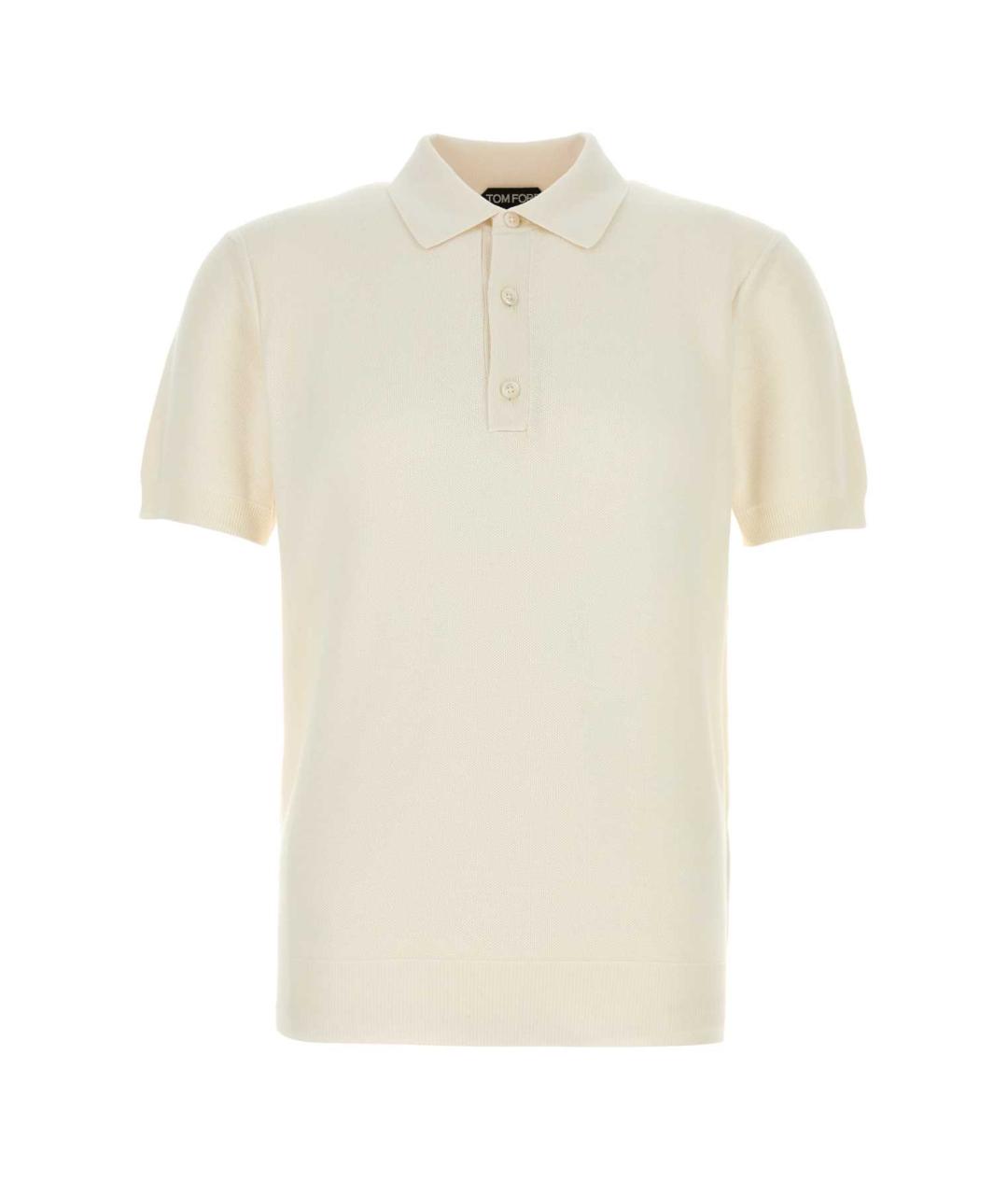 TOM FORD Белое поло с коротким рукавом, фото 1