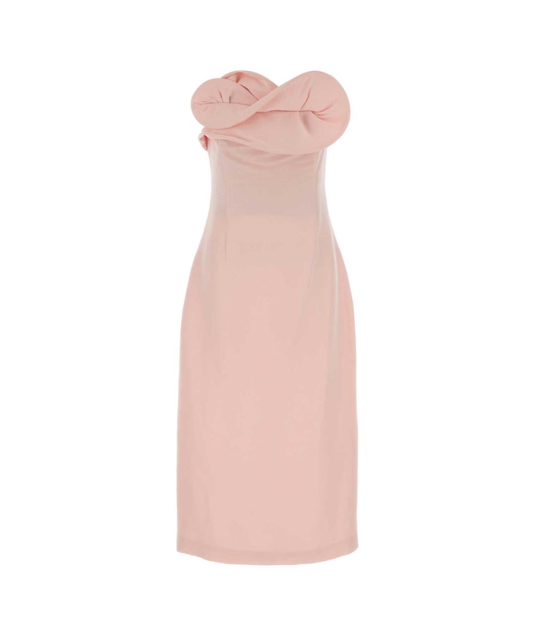 MAGDA BUTRYM Розовое шелковое коктейльное платье, фото 1