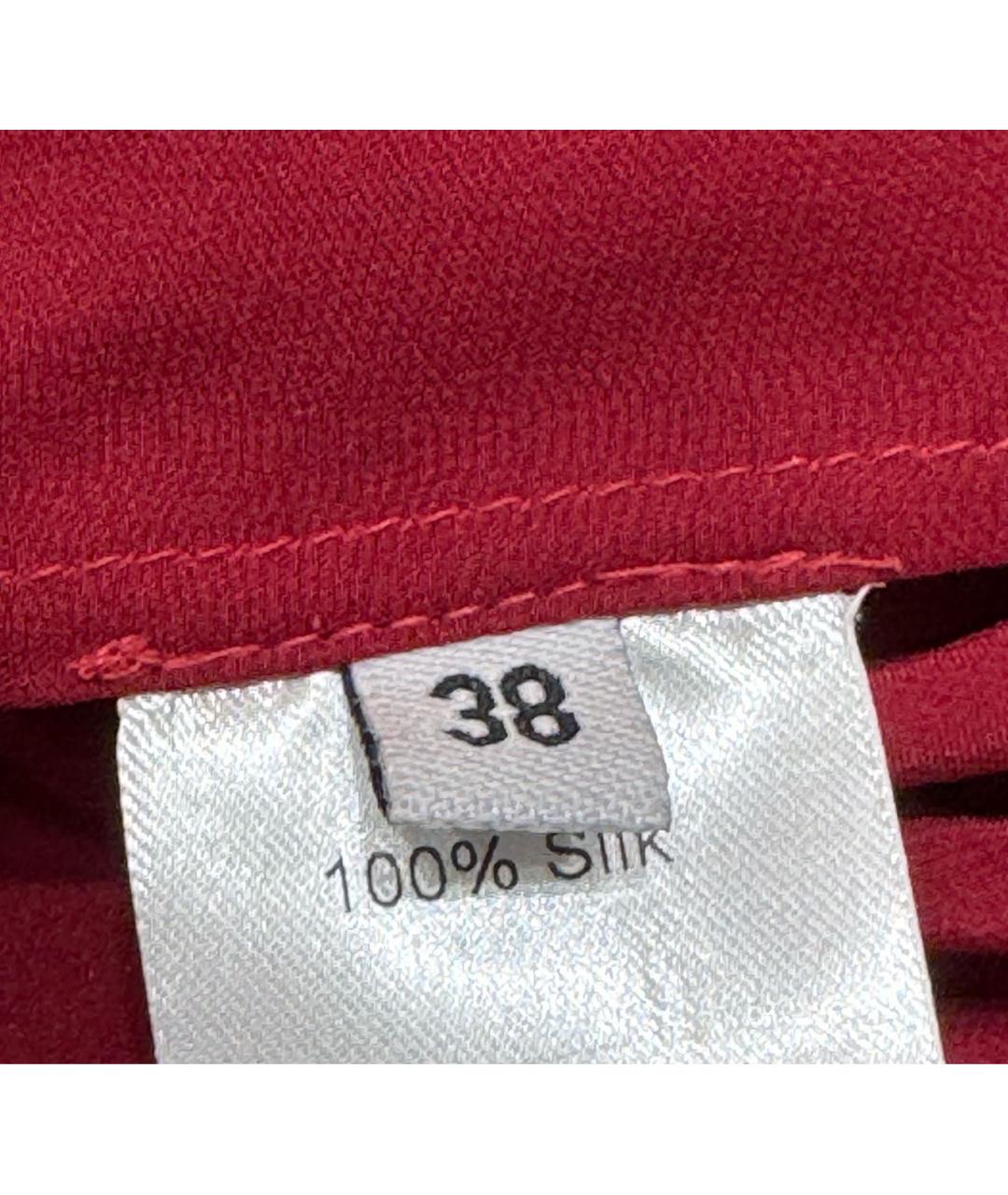 ALEXANDRE VAUTHIER Бордовая шелковая блузы, фото 6