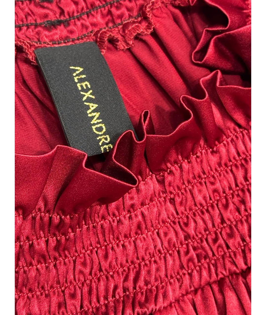 ALEXANDRE VAUTHIER Бордовая шелковая блузы, фото 5