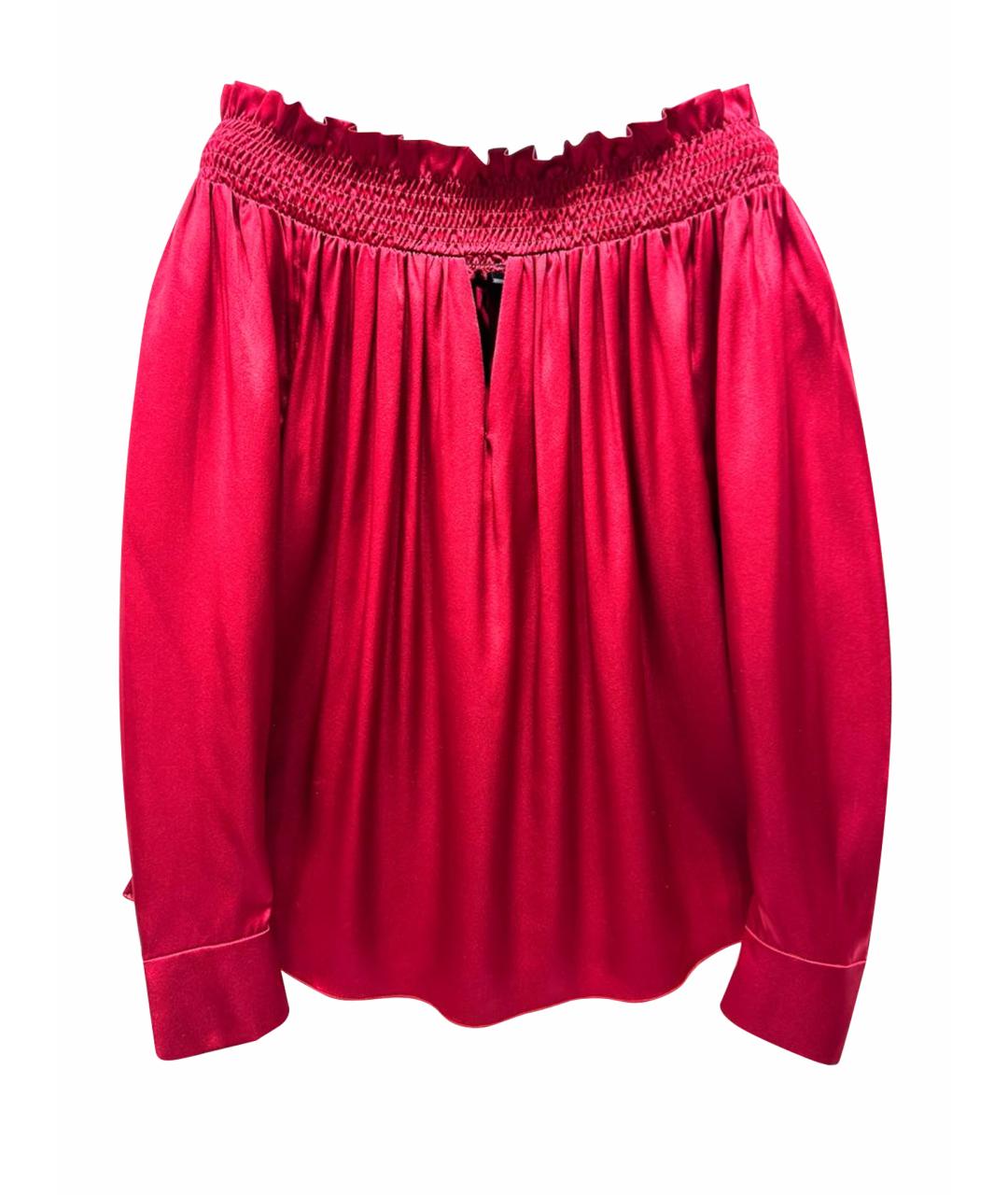 ALEXANDRE VAUTHIER Бордовая шелковая блузы, фото 1