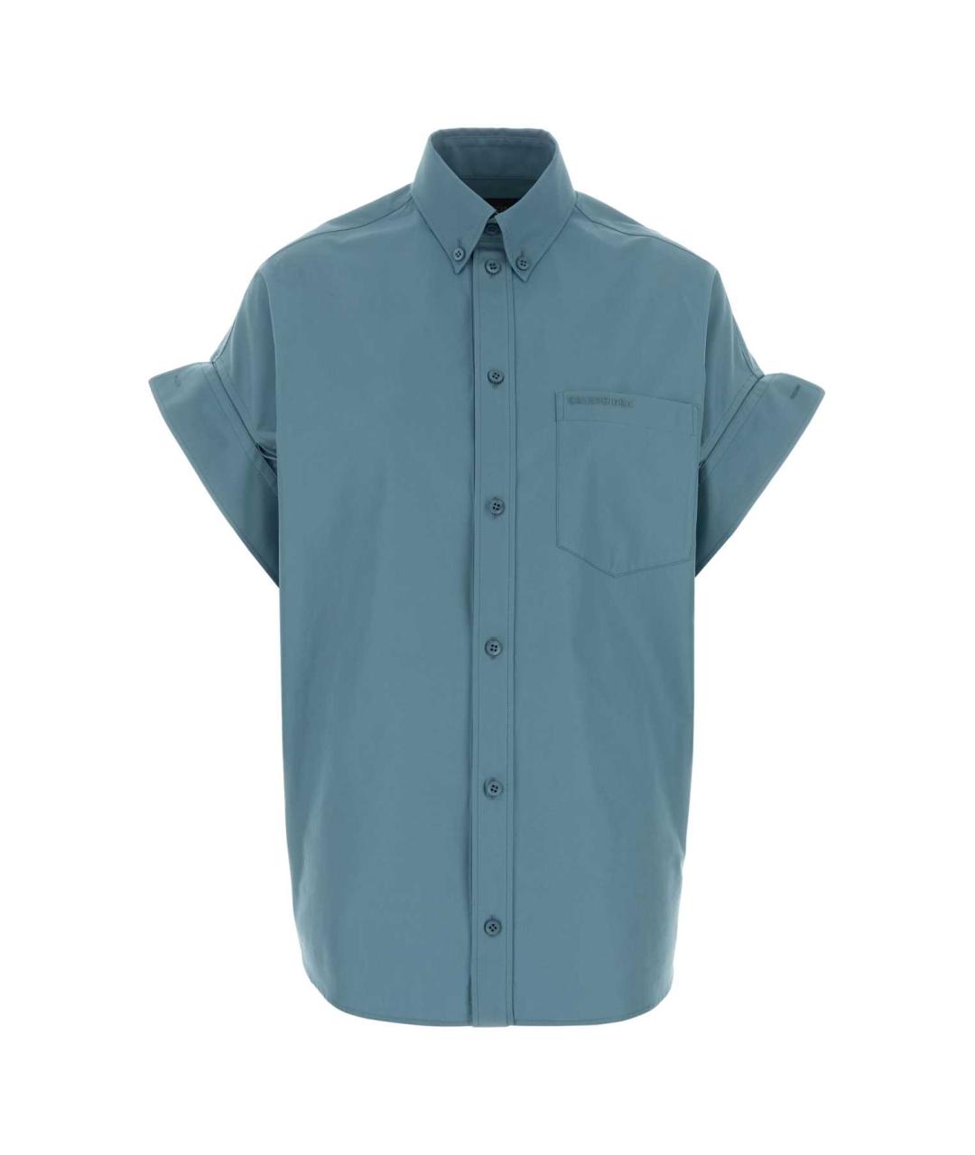 BALENCIAGA Голубая хлопковая рубашка, фото 1