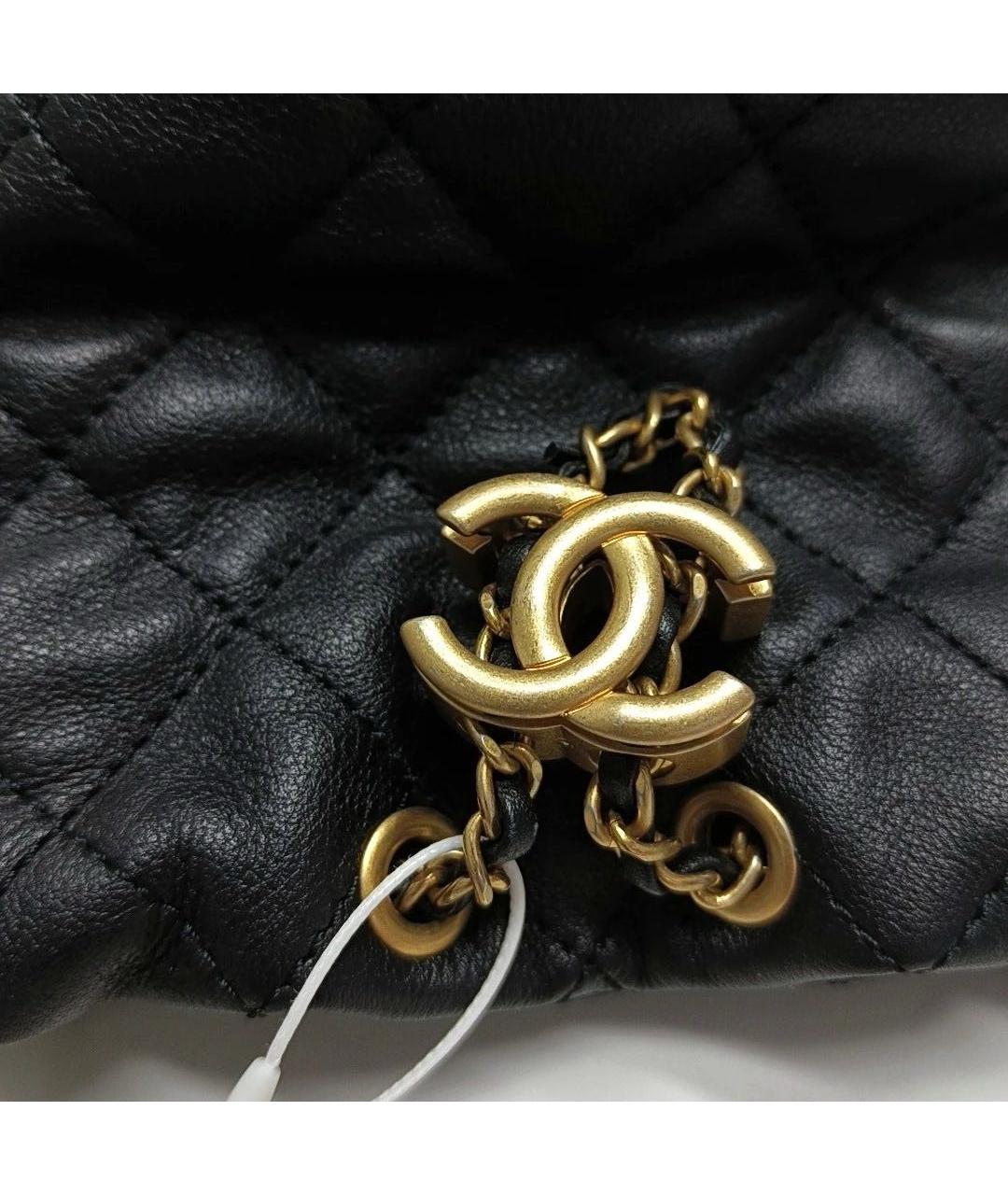 CHANEL Черная кожаная сумка через плечо, фото 7
