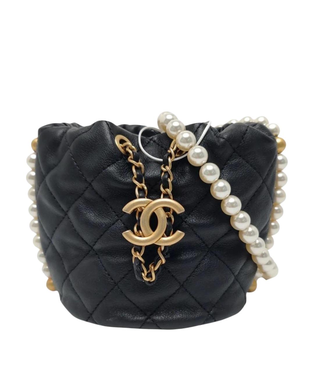 CHANEL Черная кожаная сумка через плечо, фото 1