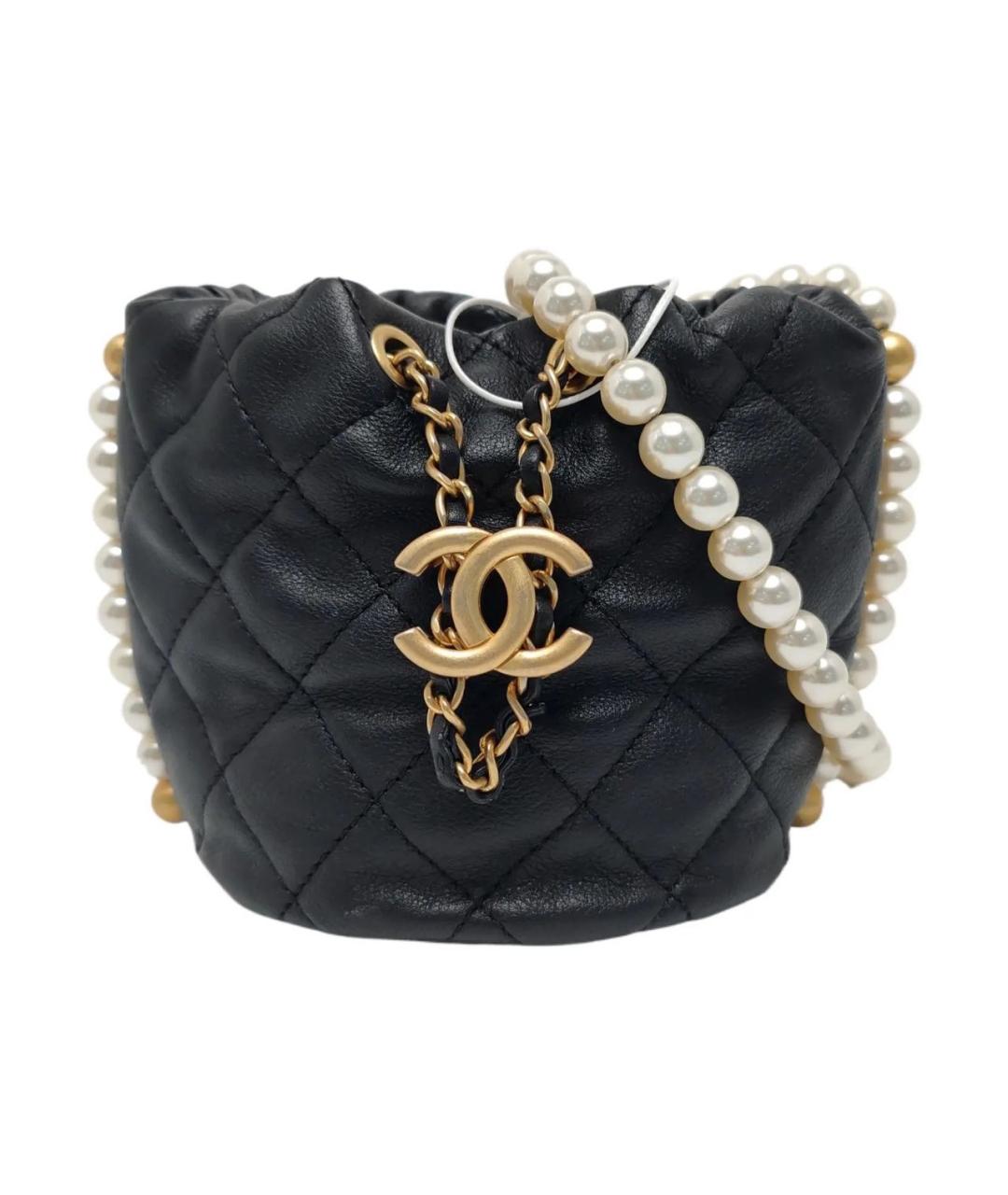 CHANEL Черная кожаная сумка через плечо, фото 8