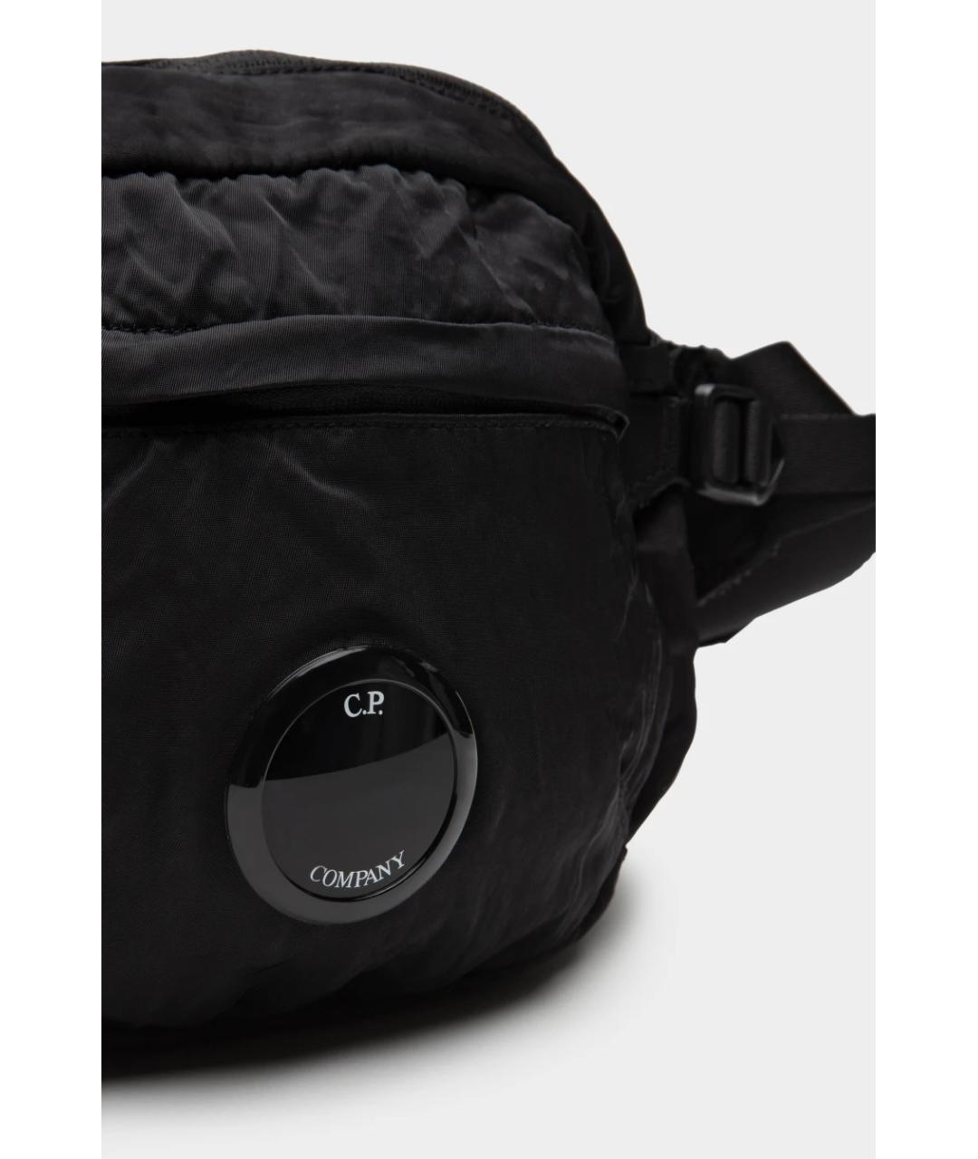 CP COMPANY Черная тканевая поясная сумка, фото 4