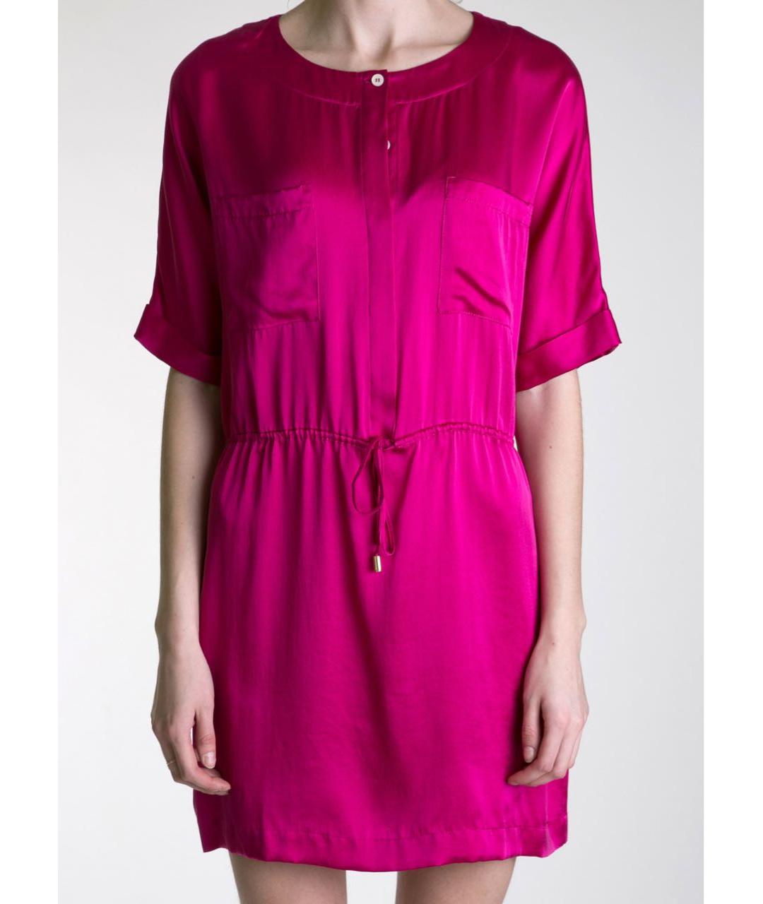 PIERRE BALMAIN Бордовое шелковое платье, фото 5