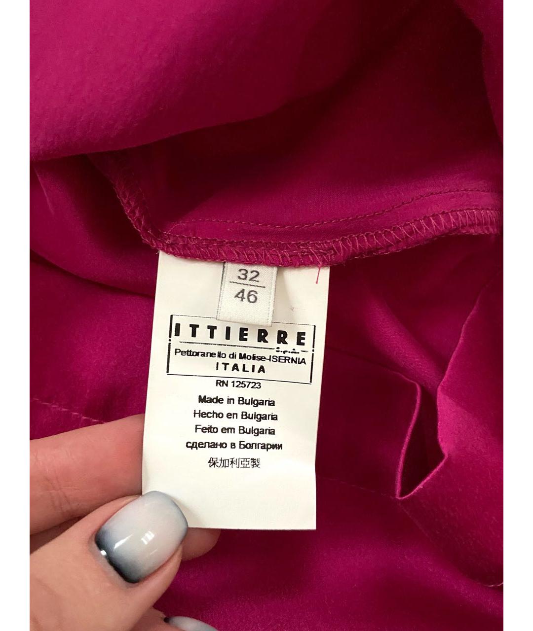 PIERRE BALMAIN Бордовое шелковое платье, фото 8