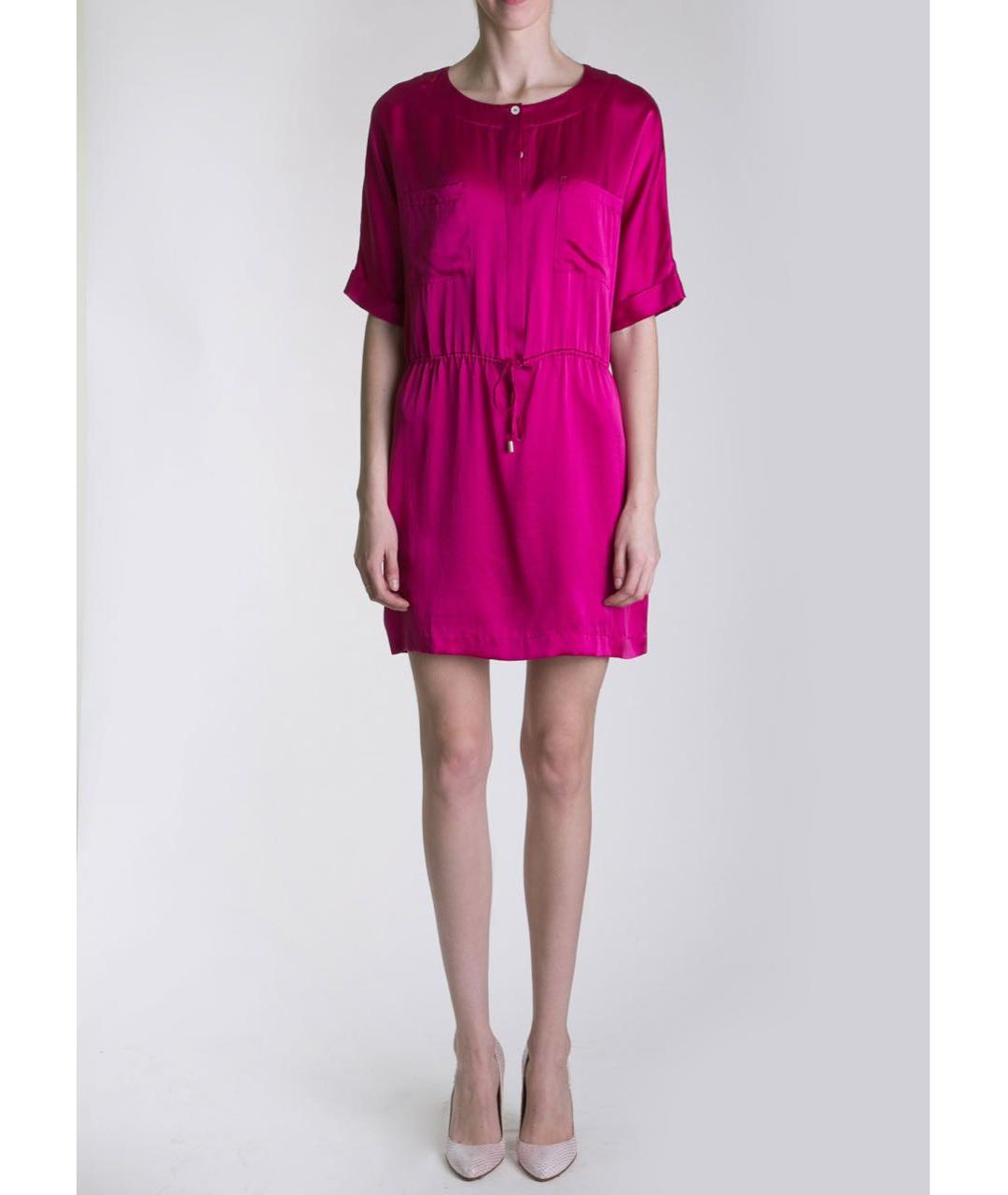 PIERRE BALMAIN Бордовое шелковое платье, фото 2