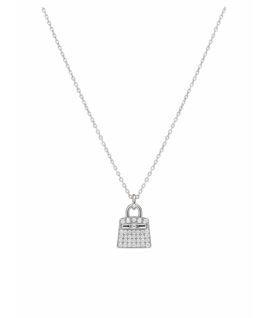 HERMES Серебряное колье из белого золота, фото 1