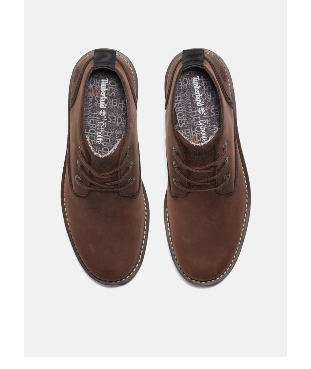 TIMBERLAND Коричневые кожаные высокие ботинки, фото 2