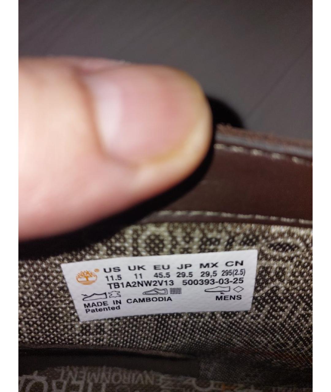 TIMBERLAND Коричневые кожаные высокие ботинки, фото 4