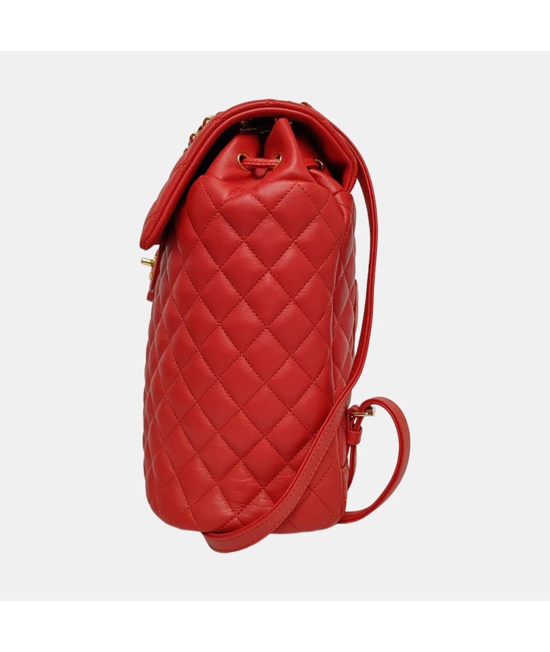 CHANEL Красный кожаный рюкзак, фото 2