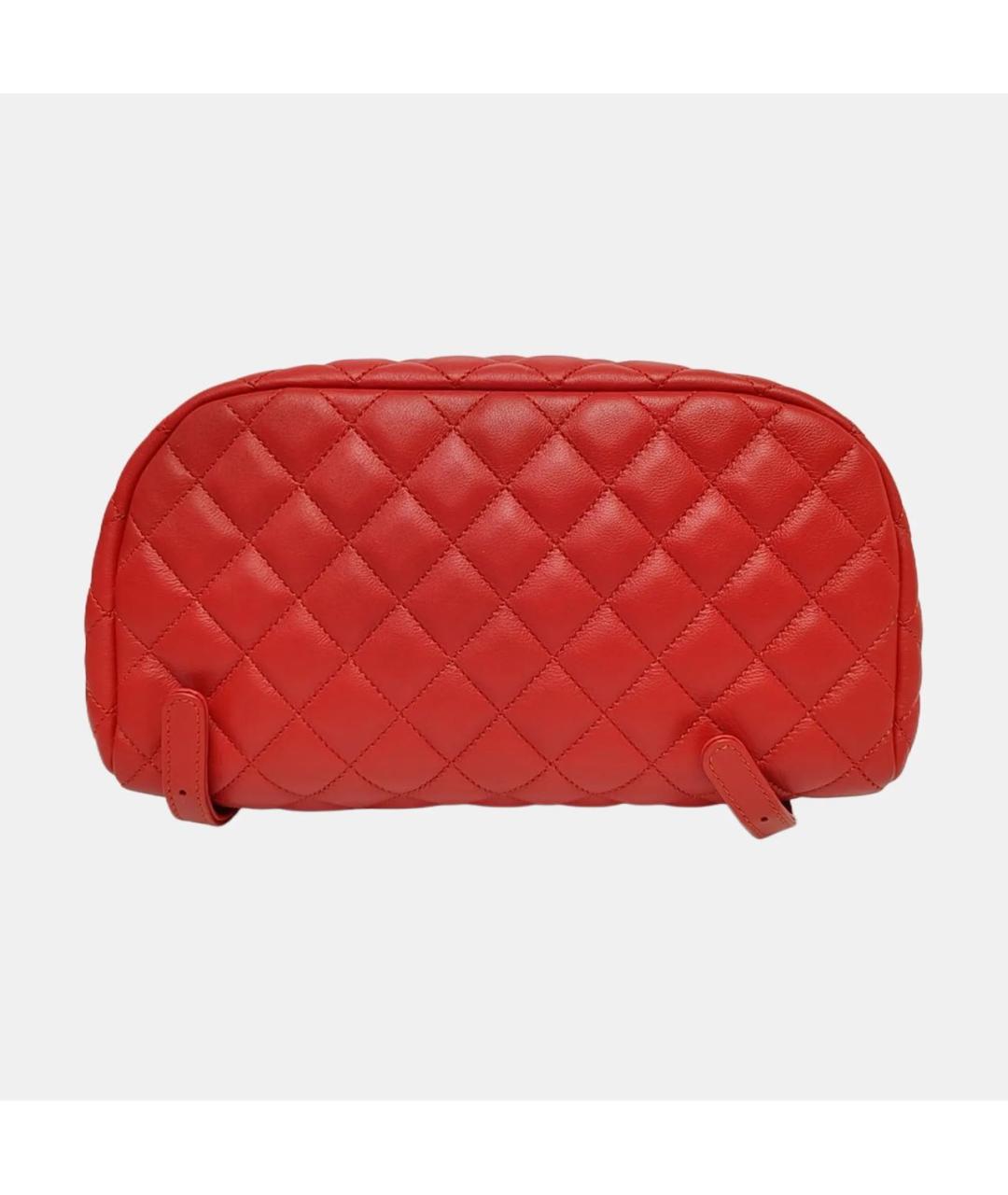 CHANEL Красный кожаный рюкзак, фото 5