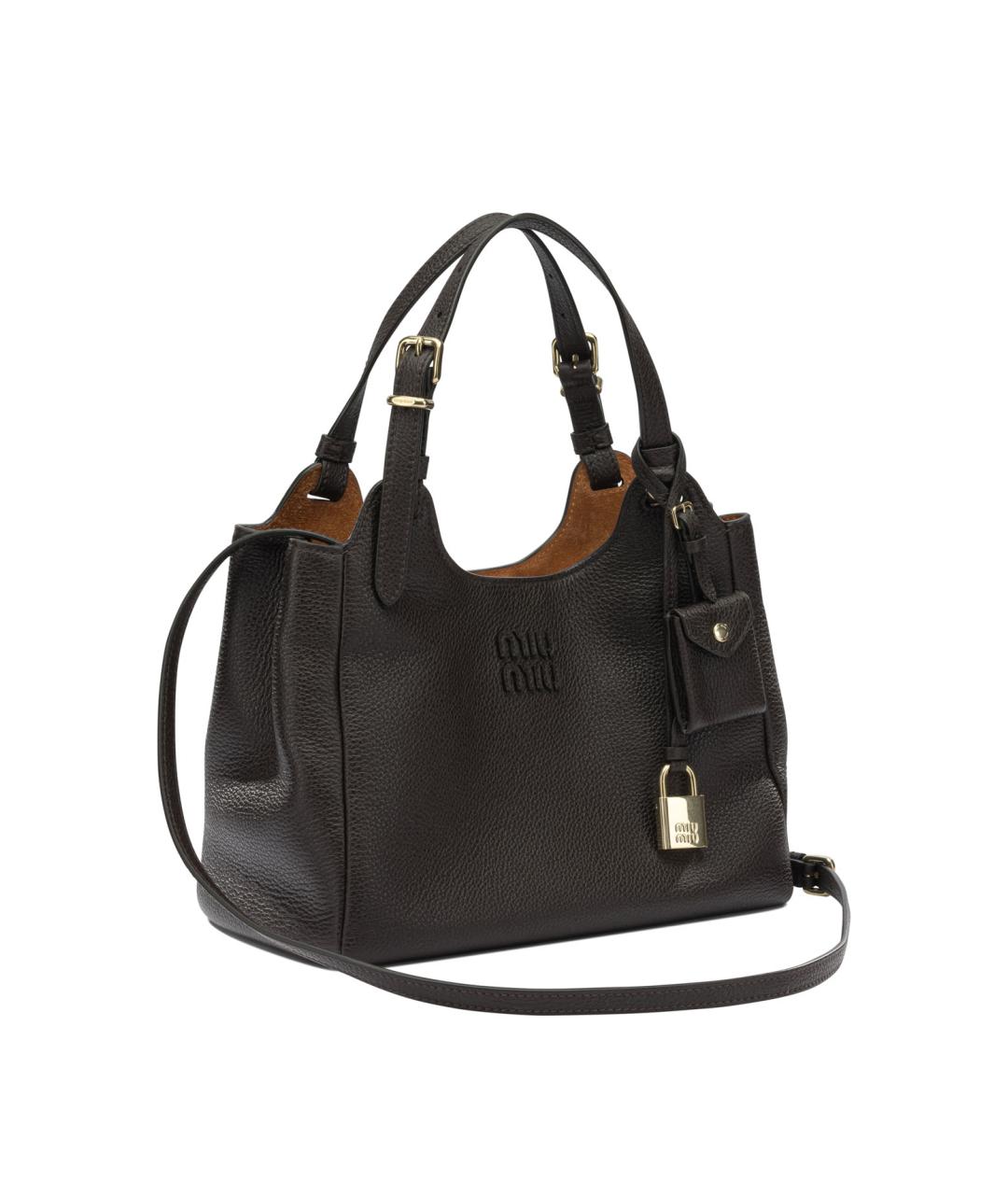 MIU MIU Коричневая кожаная сумка тоут, фото 2