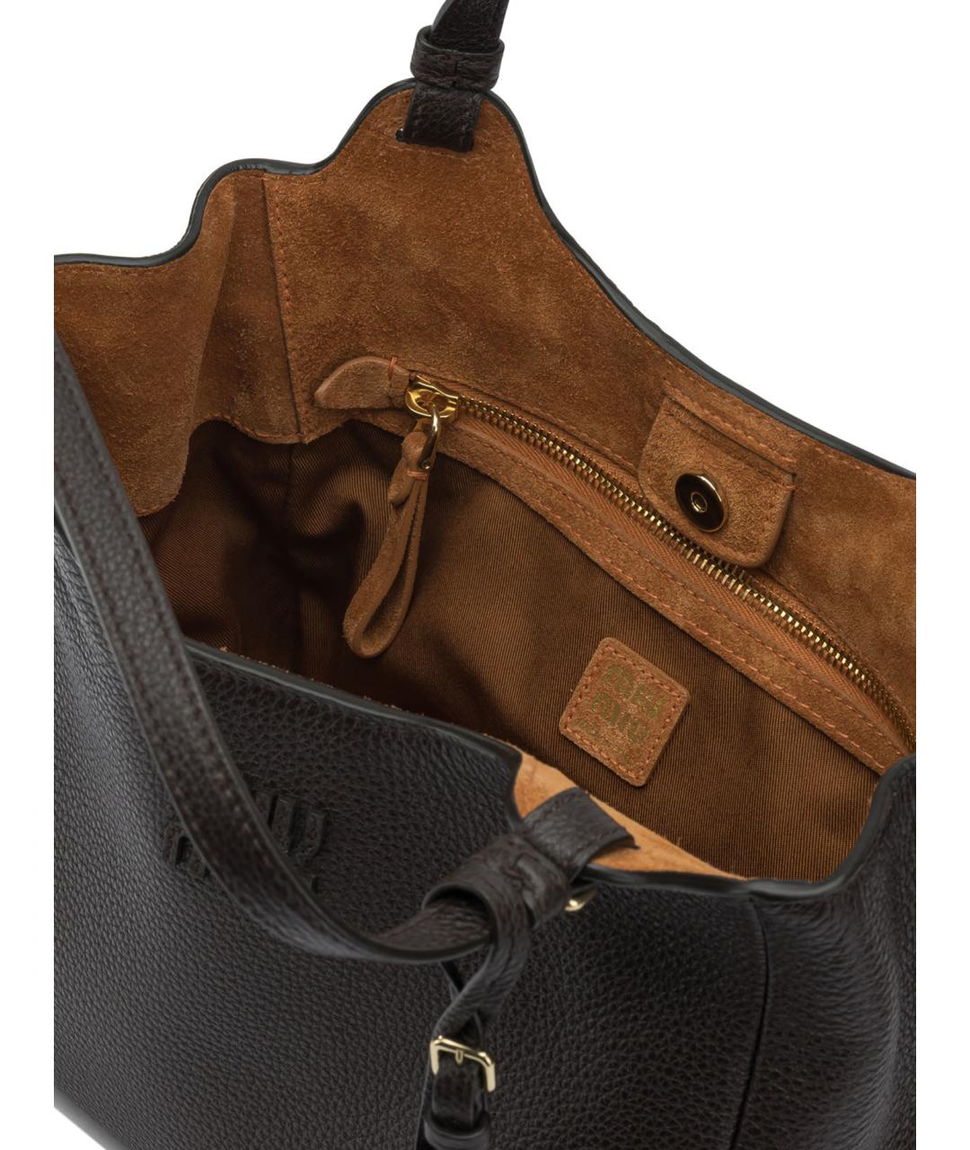 MIU MIU Коричневая кожаная сумка тоут, фото 5