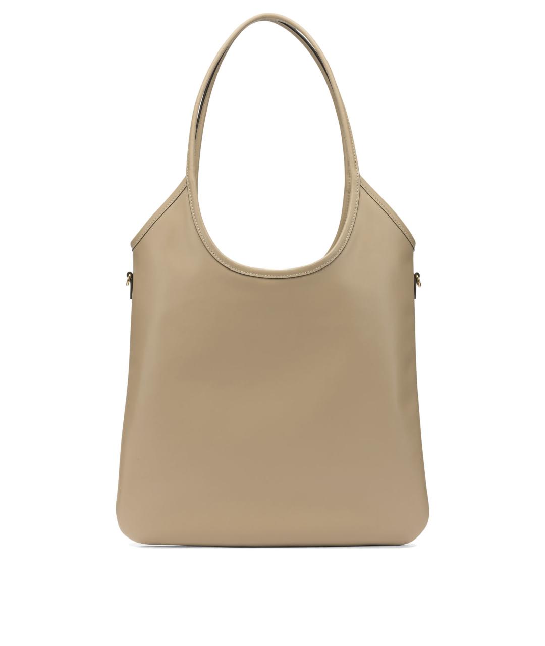 MIU MIU Бежевая кожаная сумка тоут, фото 3