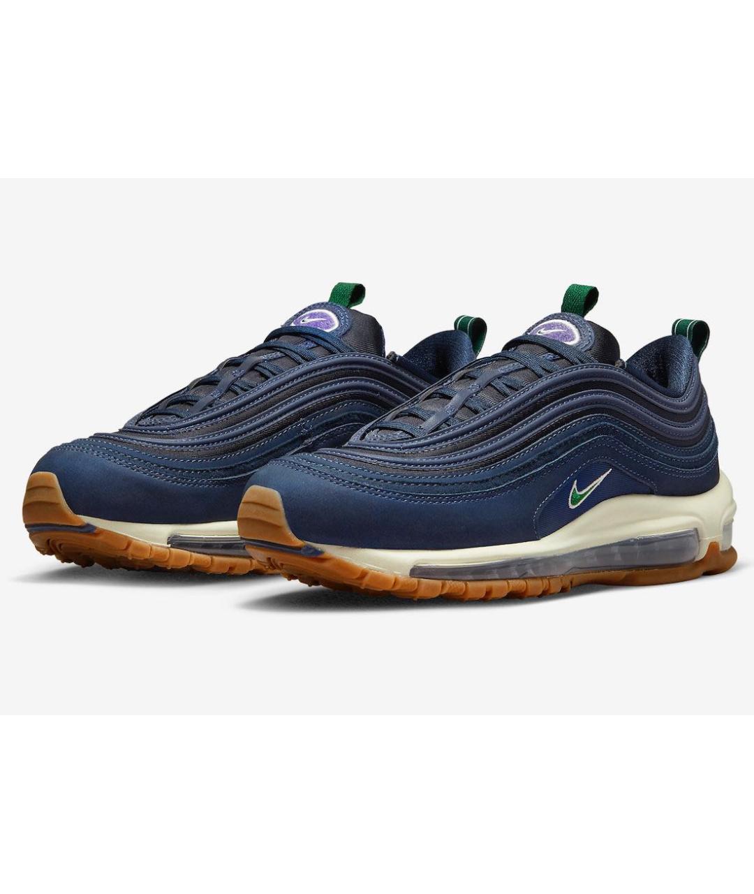 NIKE Темно-синие текстильные низкие кроссовки / кеды, фото 2