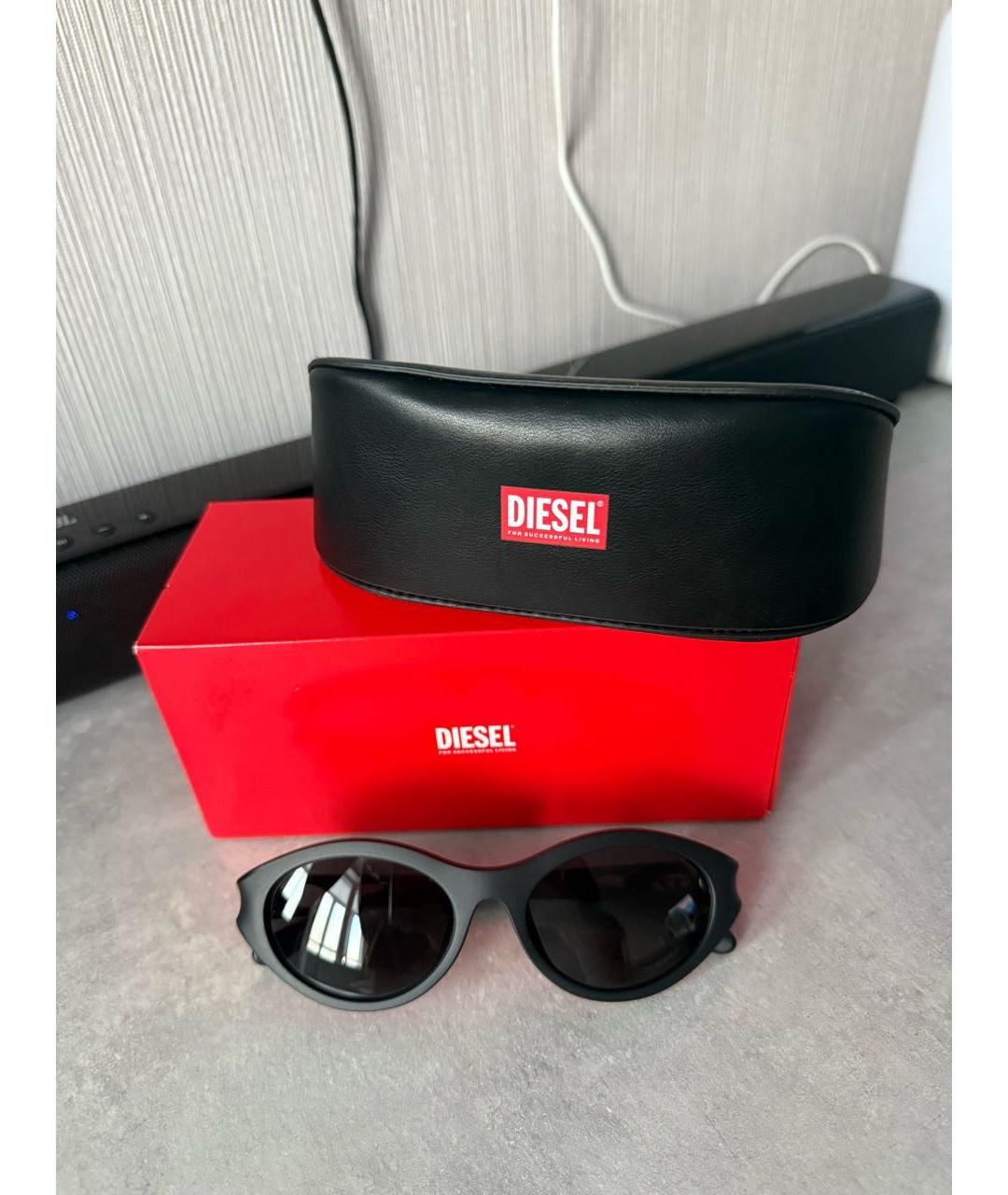 DIESEL Черные пластиковые солнцезащитные очки, фото 5