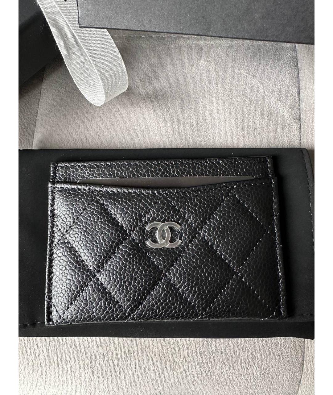 CHANEL Черный кожаный кардхолдер, фото 3