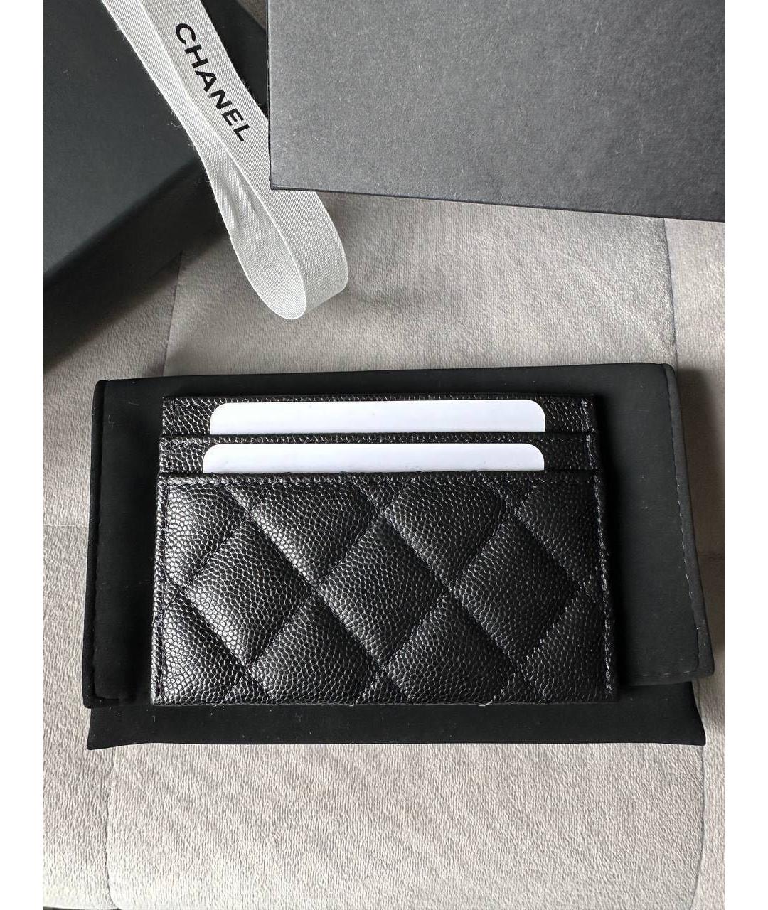 CHANEL Черный кожаный кардхолдер, фото 2