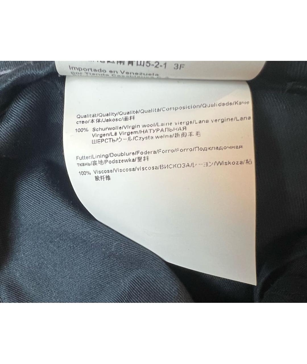 HUGO BOSS Темно-синие вискозные классические брюки, фото 8