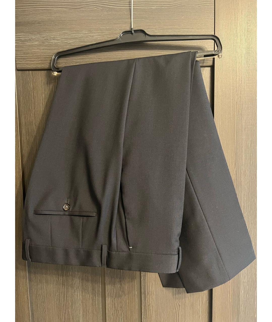 HUGO BOSS Темно-синие вискозные классические брюки, фото 5