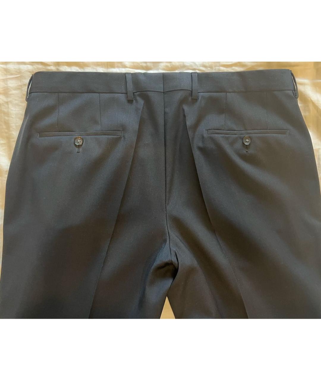 HUGO BOSS Темно-синие вискозные классические брюки, фото 2