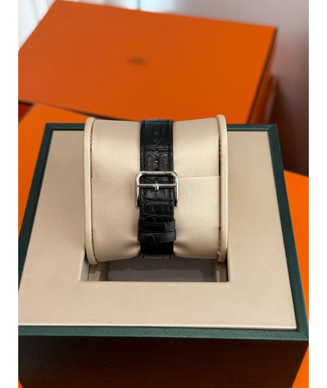 HERMES Белые стальные часы, фото 4