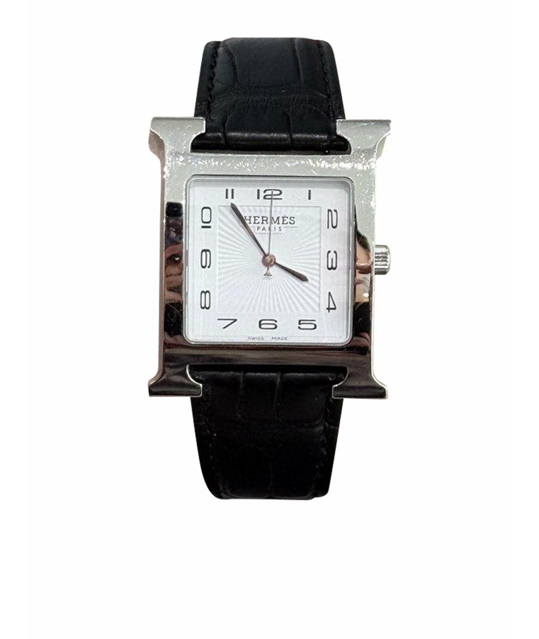 HERMES Белые стальные часы, фото 1