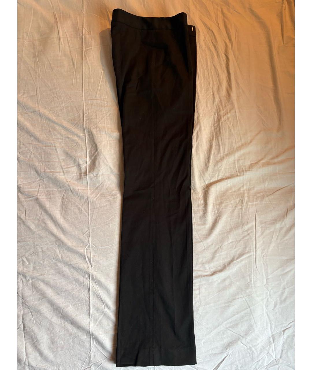 VALENTINO Черные хлопковые прямые брюки, фото 2
