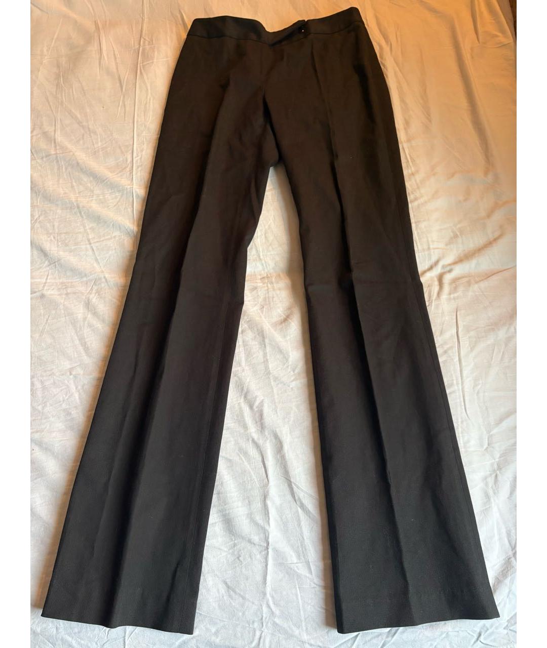 VALENTINO Черные хлопковые прямые брюки, фото 5
