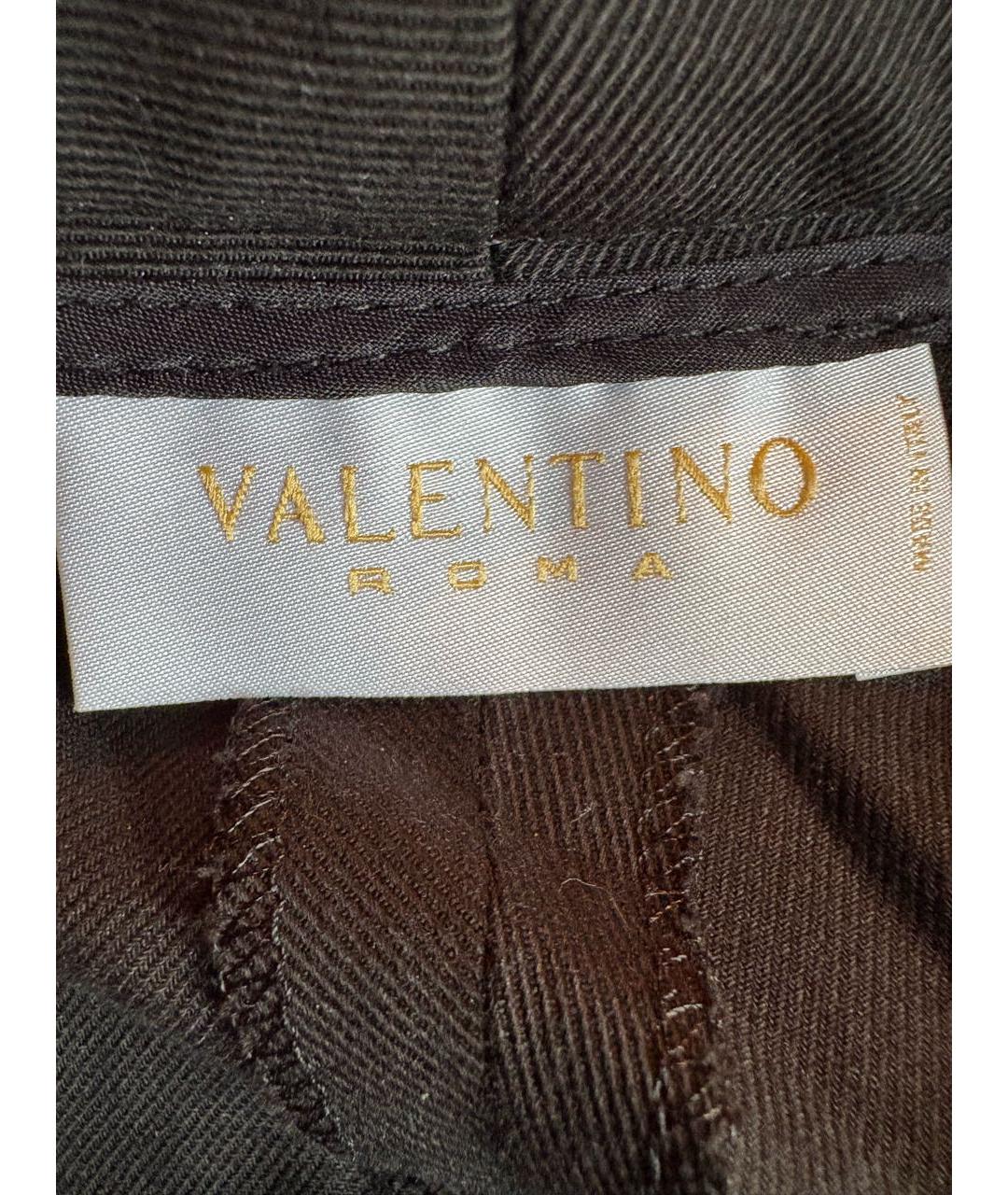 VALENTINO Черные хлопковые прямые брюки, фото 3