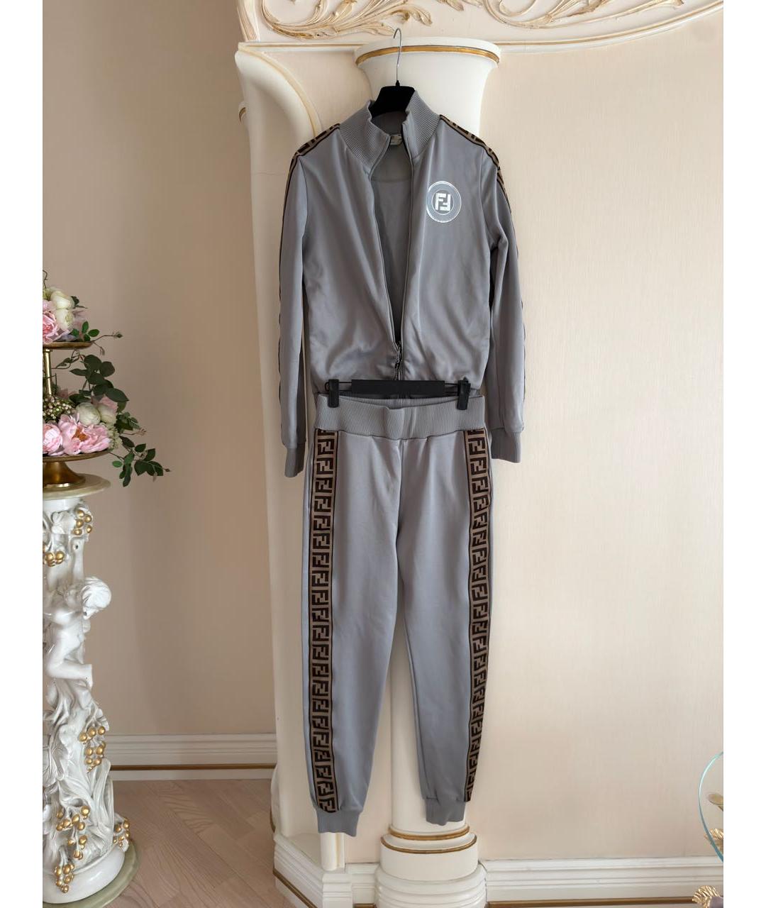 FENDI Серый полиэстеровый спортивные костюмы, фото 9