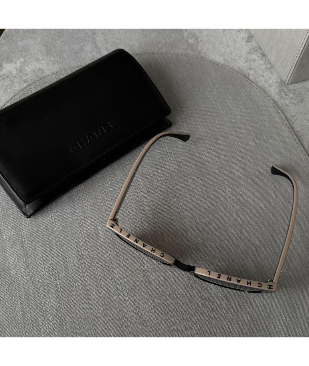 CHANEL Черные пластиковые солнцезащитные очки, фото 2