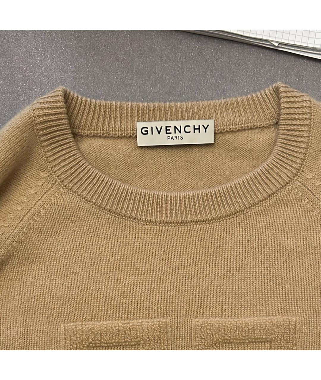 GIVENCHY Бежевый кашемировый джемпер / свитер, фото 3