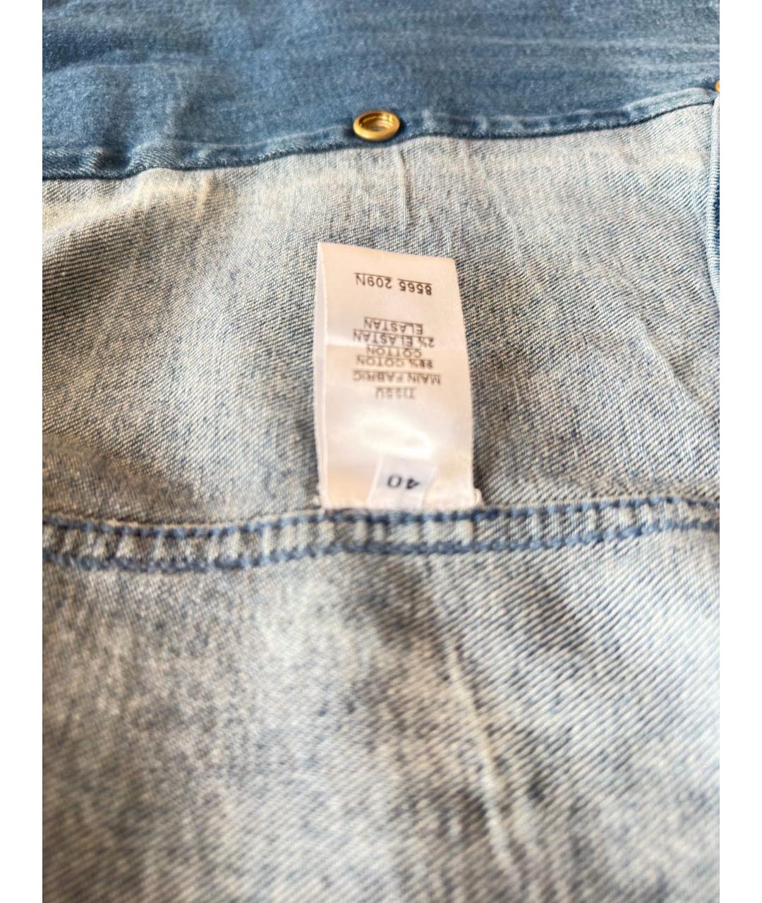 BALMAIN Голубой деним корсет, фото 5