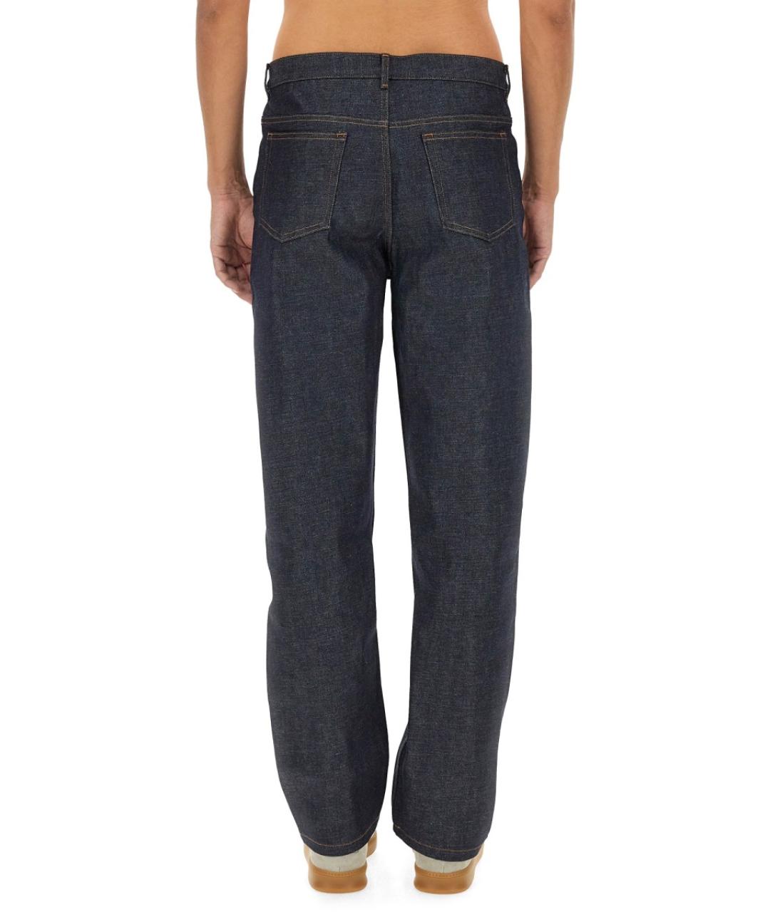 A.P.C. Синие хлопковые прямые джинсы, фото 4