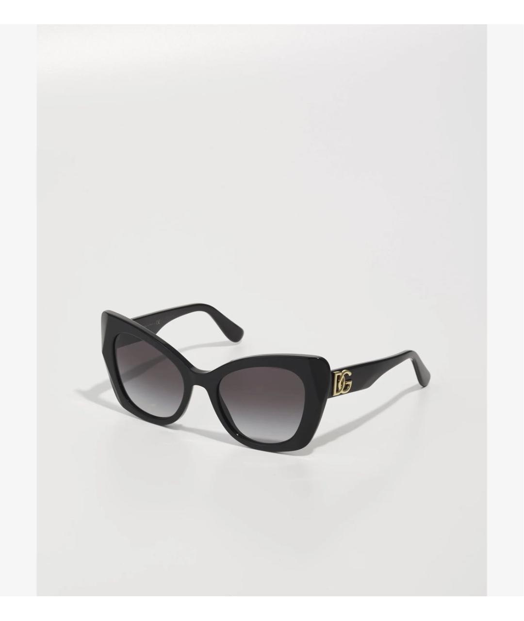 DOLCE&GABBANA Черные пластиковые солнцезащитные очки, фото 2