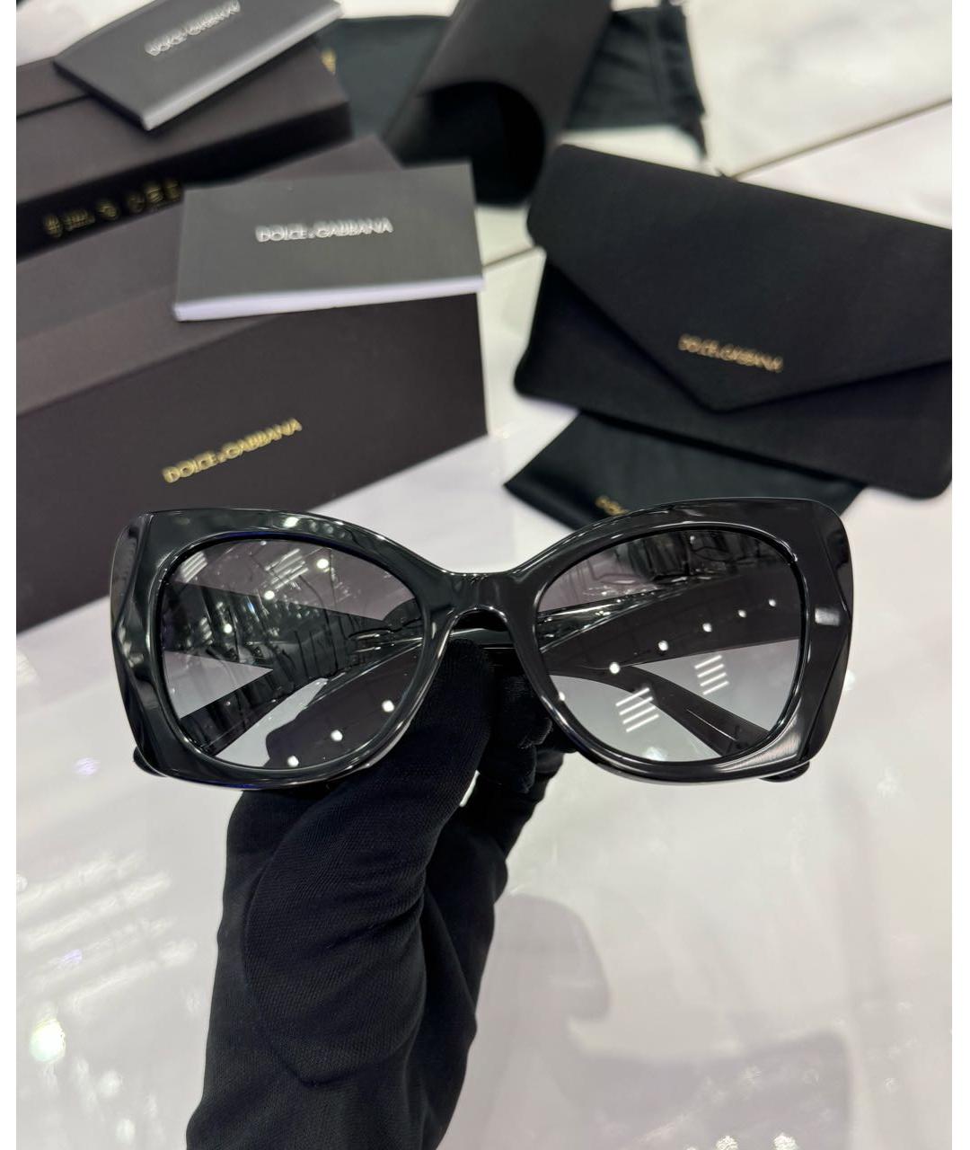 DOLCE&GABBANA Черные пластиковые солнцезащитные очки, фото 6