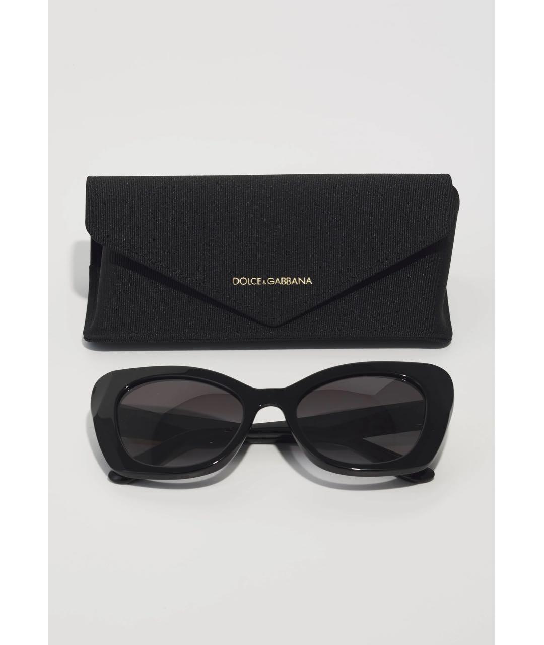 DOLCE&GABBANA Черные пластиковые солнцезащитные очки, фото 4