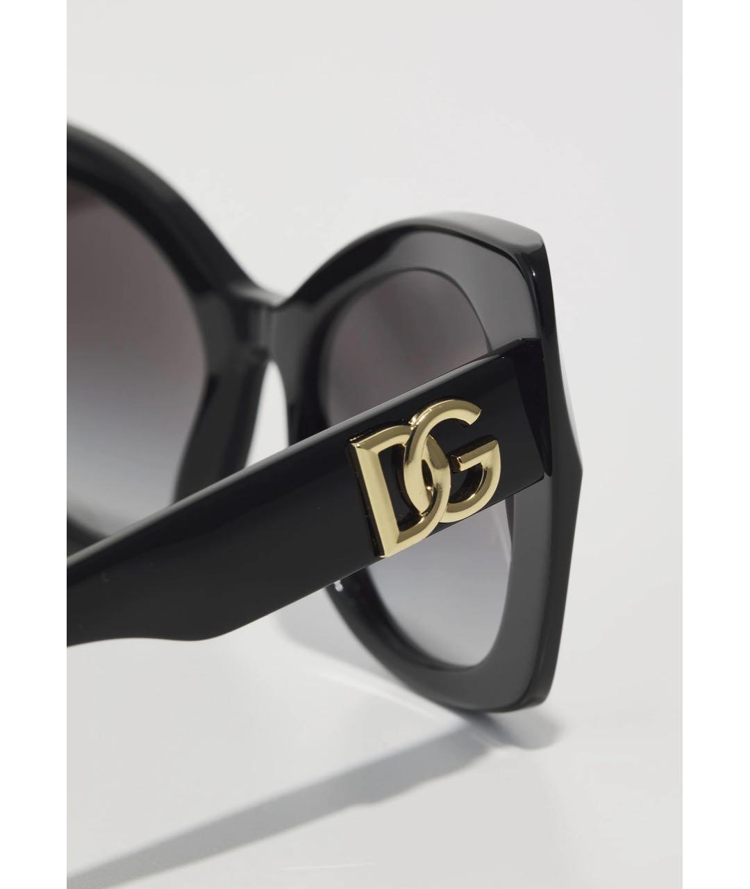 DOLCE&GABBANA Черные пластиковые солнцезащитные очки, фото 5