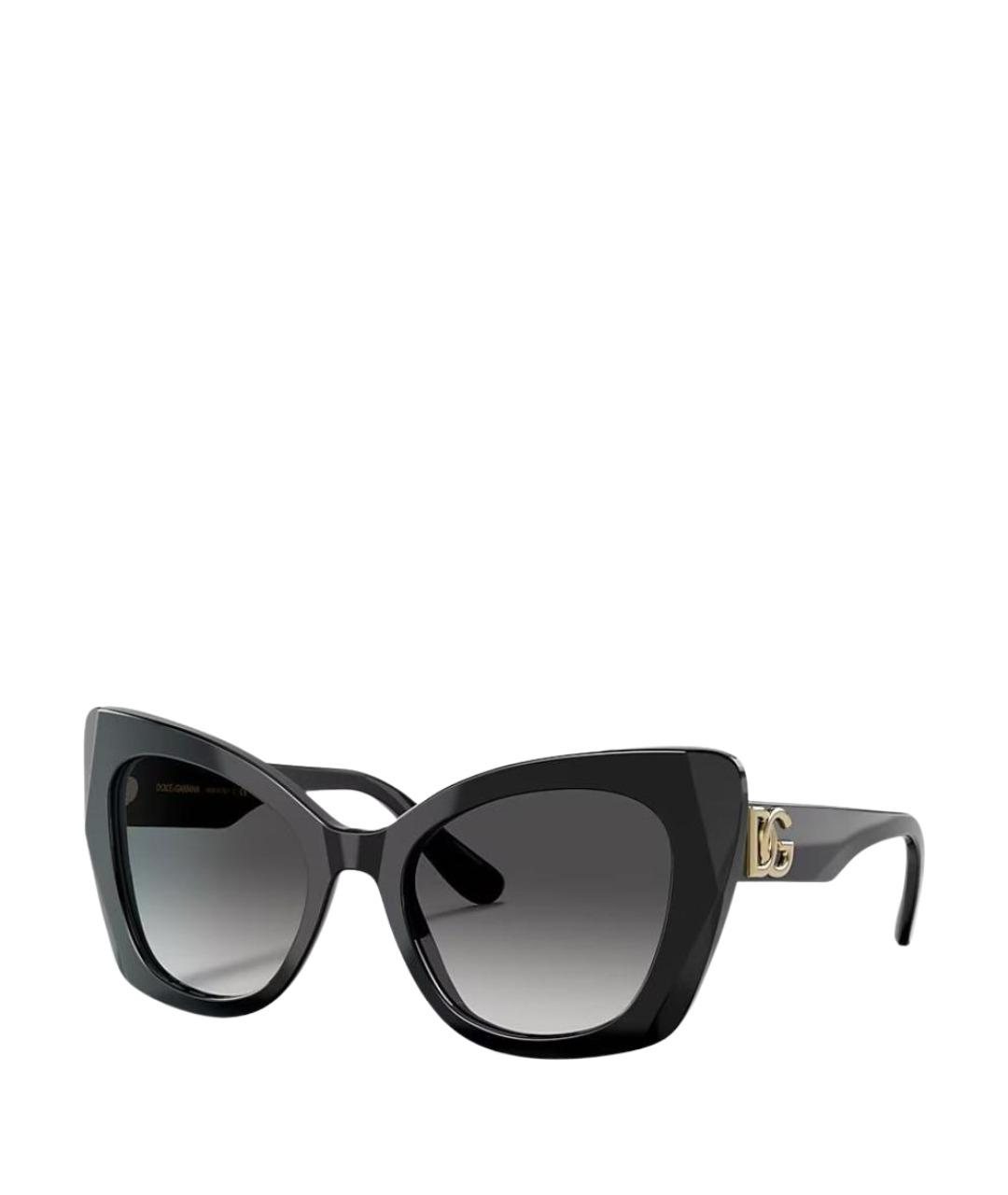 DOLCE&GABBANA Черные пластиковые солнцезащитные очки, фото 1