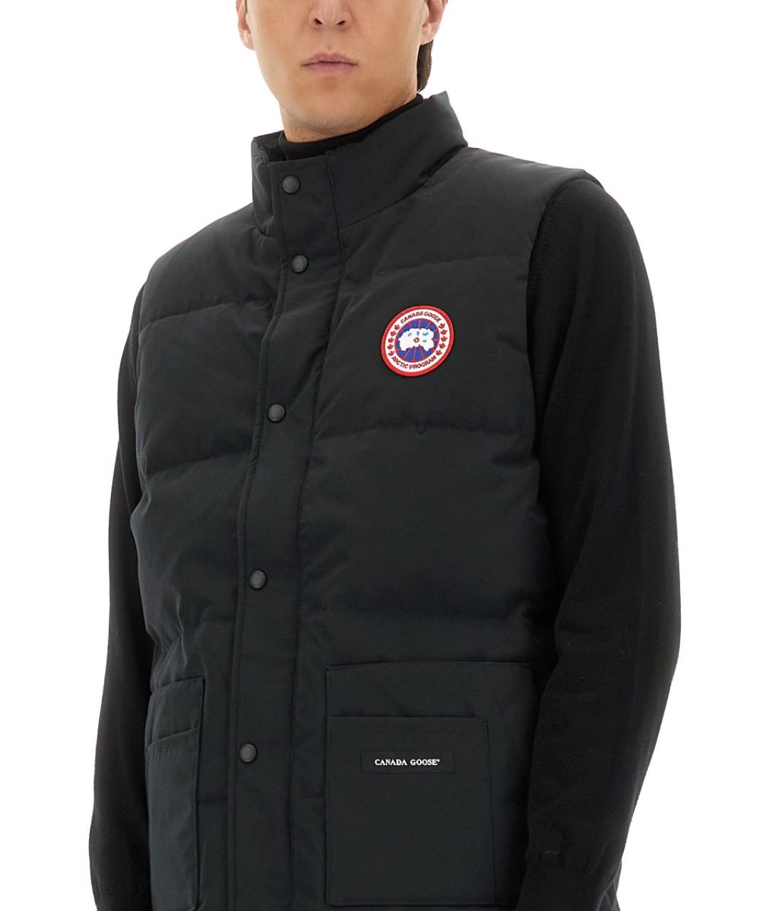 CANADA GOOSE Черный полиэстеровый жилет, фото 5