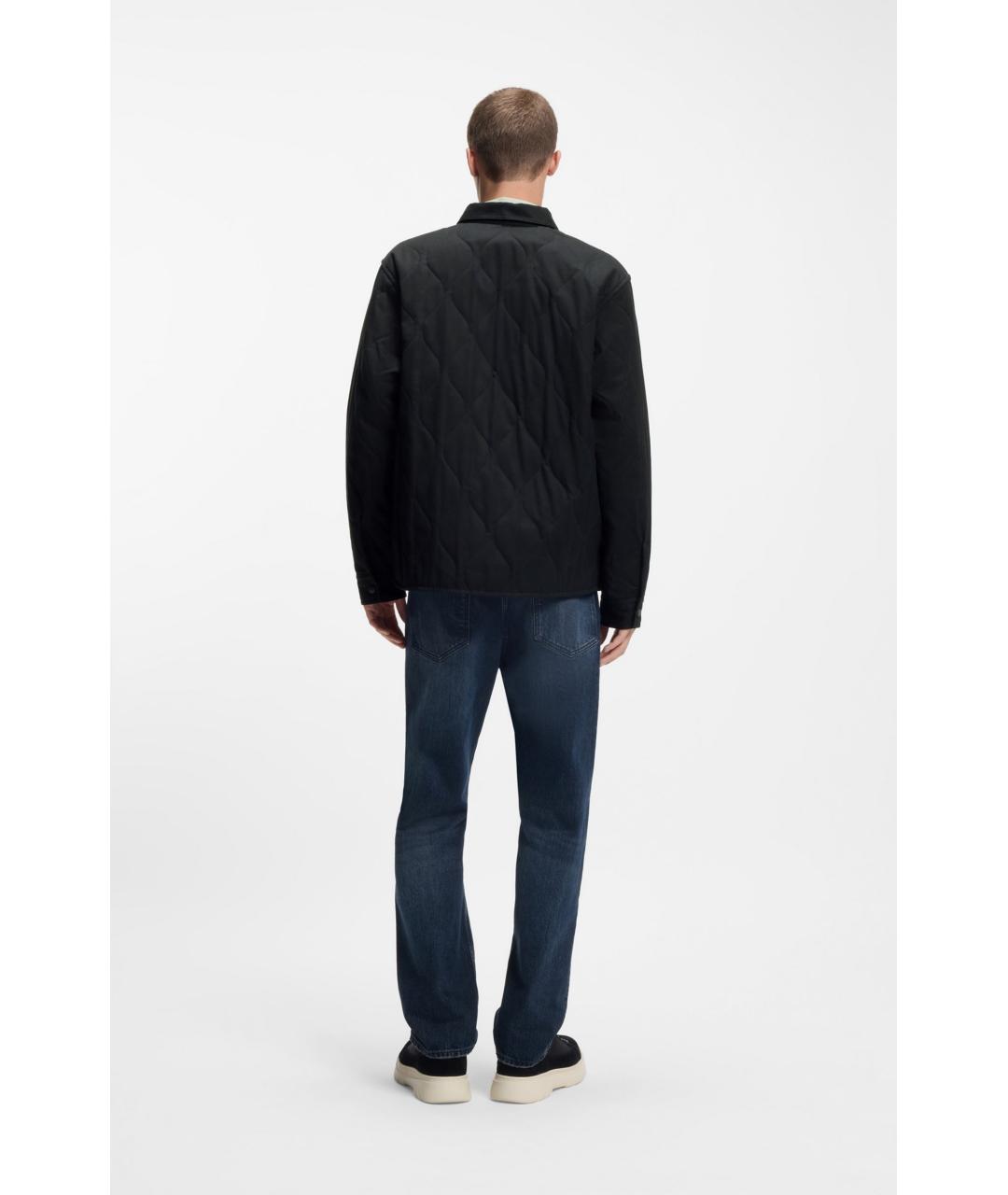 HUGO Черная хлопковая куртка, фото 5